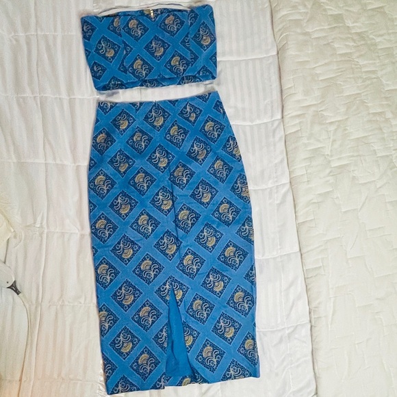 Veronica Beard Troye linen skirt set Sz 4 - Picture 4 of 7